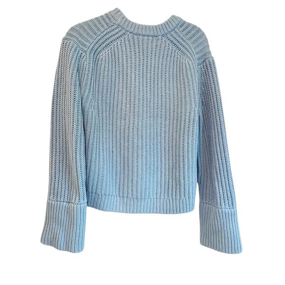J.CREW Women's Cerulean Heritage Cotton Fisherman Crewneck Sweater Size M NWT - Picture 6 of 12